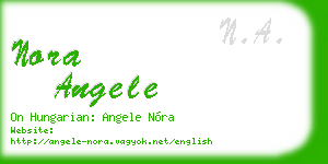 nora angele business card